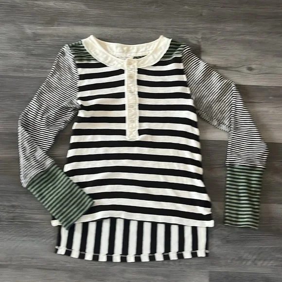 We the Free - Give Me Stripes Henley Long Sleeve Top - Size Small - Picture 3 of 16